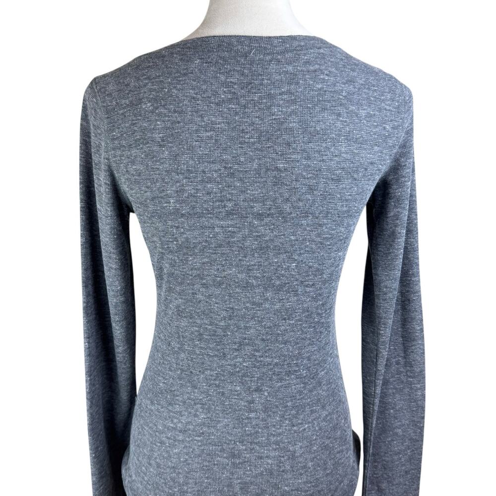 Intimately Free People Dylan Thermal Gray Knit Long Sleeve Full Butt Bodysuit - Picture 11 of 15
